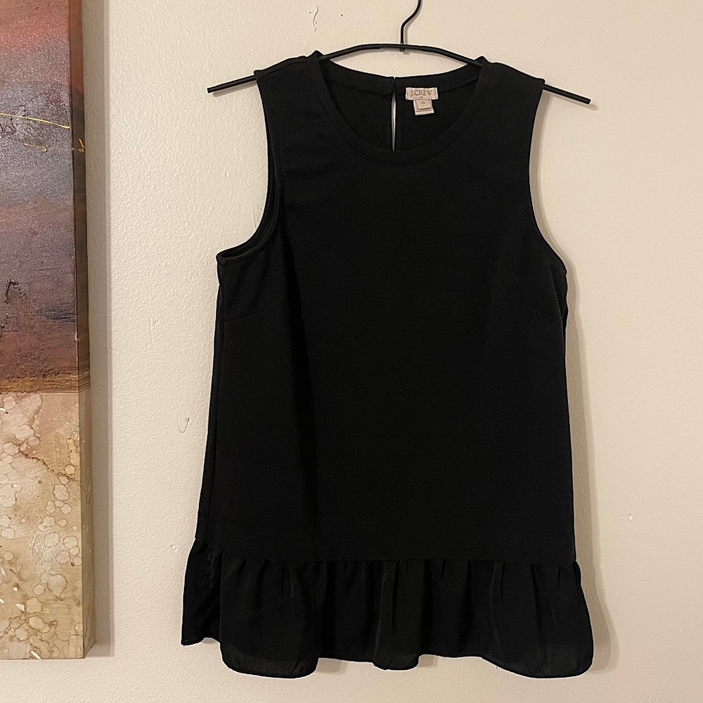 J. CREW ruffle short sleeve top